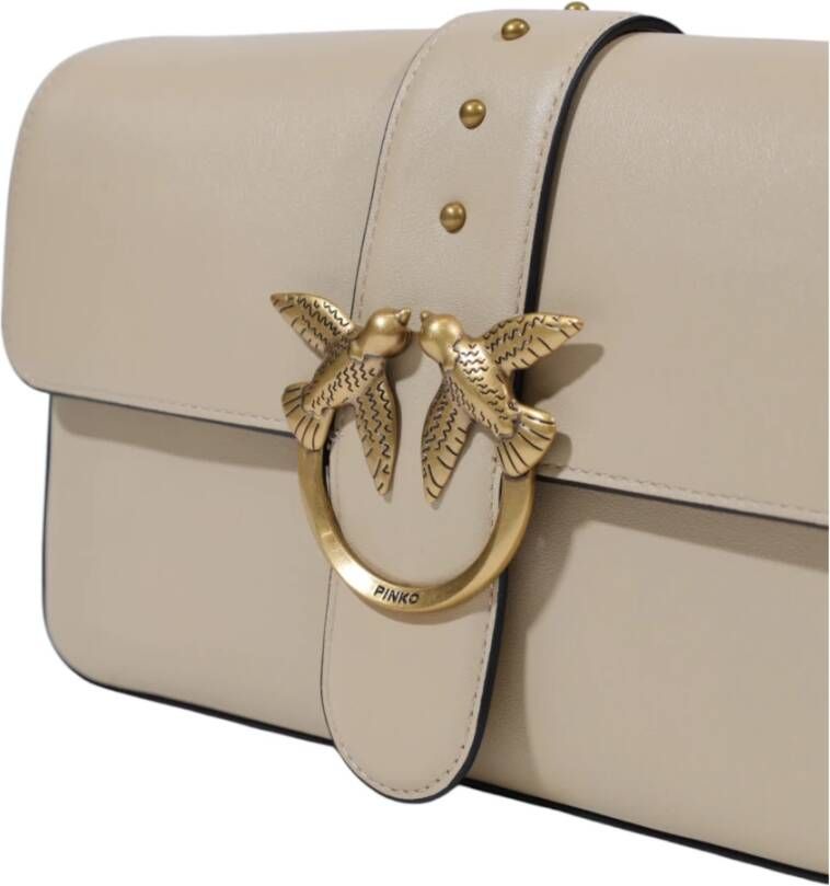 Pinko Klassieke Slouchy Dames Leren Tas