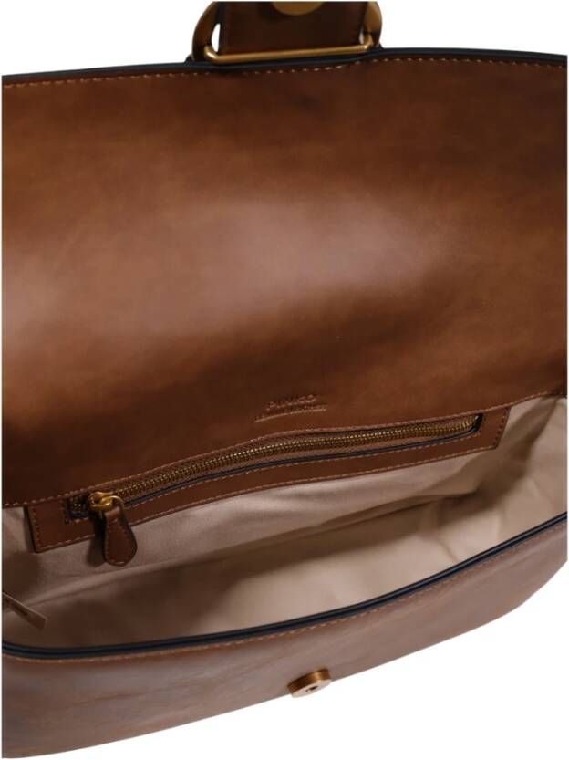 Pinko Klassieke Slouchy Leren Handtas