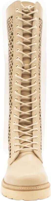 pinko Lace-up Boots Beige Dames
