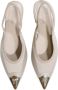 Pinko Leren Dames Sandalen Lente Zomer Collectie Beige Dames - Thumbnail 20