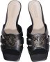 Pinko Zwarte Leren Sandalen Collectie Lente Zomer Black Dames - Thumbnail 11