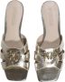 Pinko Gouden Leren Sandalen Lente Zomer Collectie Yellow Dames - Thumbnail 4