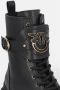 Pinko Leren enkellaarzen met logoriem Black Dames - Thumbnail 19