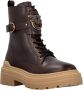 Pinko Leren enkellaarsjes met logoriem Brown Dames - Thumbnail 2