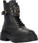 Pinko Leren enkellaarzen met logoriem Black Dames - Thumbnail 4