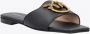 Pinko Leren Instappers met Love Birds Logo Black Dames - Thumbnail 8