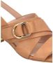 Pinko Leren sandaal met gouden hak Brown Dames - Thumbnail 4