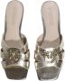 Pinko Gouden Leren Sandalen Lente Zomer Collectie Yellow Dames - Thumbnail 22