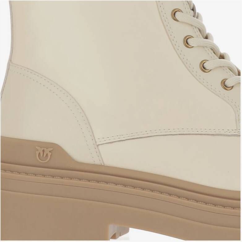 Pinko Leren Veterschoenen