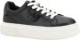 Pinko Zwarte Leren Sneakers Love Birds Logo Black Dames - Thumbnail 3