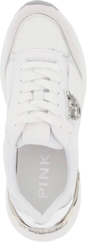 pinko Leren Damessneakers Lente Zomer Collectie Black Dames