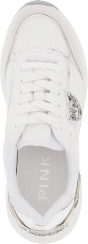 pinko Love Birds Mesh Sneakers White Dames