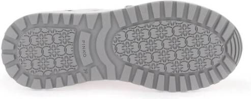 pinko Leren Damessneakers Lente Zomer Collectie Black Dames