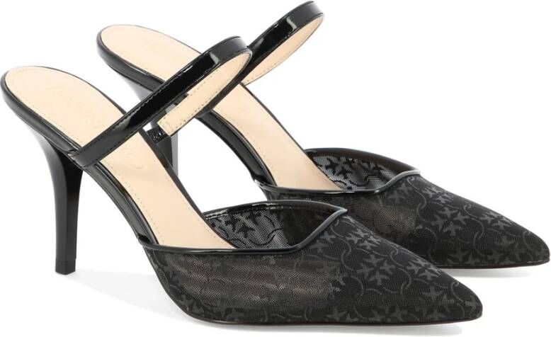 pinko Lucy Lace Mules Black Dames