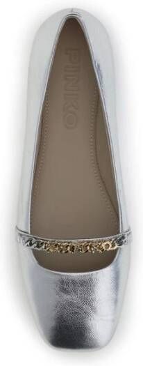Pinko Metallic Ballerinas met Elegante Metalen Detail