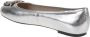 Pinko Metallic Finish Ballerina's met Iconic Logo Gray Dames - Thumbnail 8