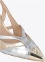 Pinko Metallic Hoge Hakken Pumps met Love Birds Detail Yellow Dames - Thumbnail 4