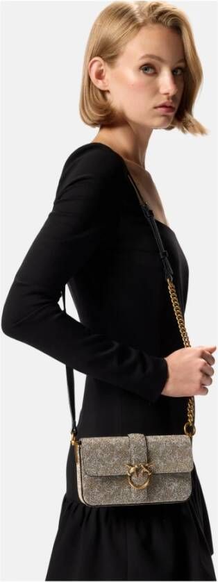 Pinko Monogram Slouchy Strass Tas