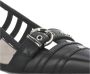 Pinko Zwarte Middelhoge Leren Pumps Black Dames - Thumbnail 8