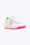Pinko Neon Contrast Leren Basket Sneakers White Dames - Thumbnail 2