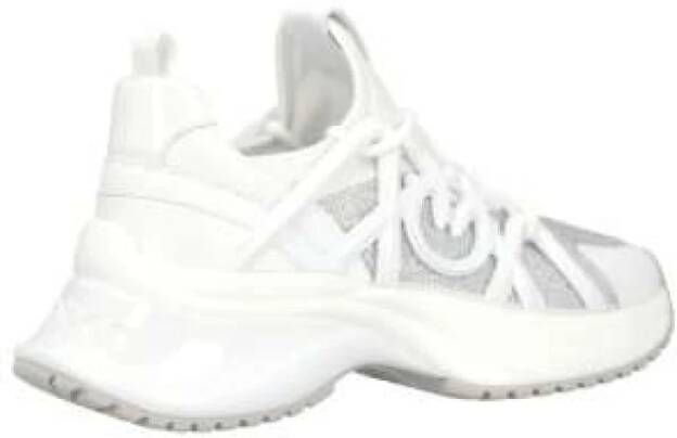 pinko Neopreen Slip-On Sneakers met Strass Detail White Dames