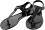 Pinko Platte Sandalen Love Birds Logo Zwart Black Dames - Thumbnail 6