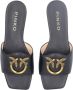 Pinko Zwarte Leren Love Birds Sandalen Black Dames - Thumbnail 15