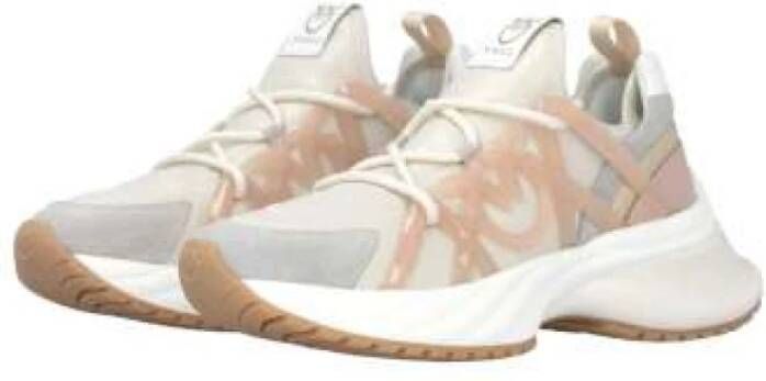 pinko Slip-On Ariel Sneakers Love Birds Detail Beige Dames