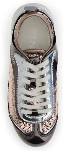 Pinko Sneakers met pailletten en borduurwerk
