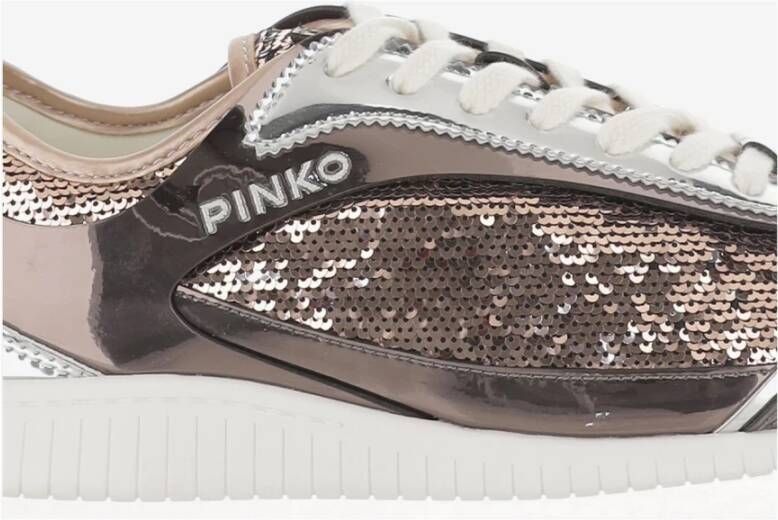 Pinko Sneakers met pailletten en nylonconstructie
