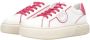 Pinko Witte Leren Sneakers met Contrastafwerking en Rubberen Zool White Dames - Thumbnail 7