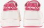 Pinko Leren en stoffen sneakers met Love Birds Diamond Cut logo Pink Dames - Thumbnail 9
