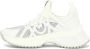 Pinko Low-Top Sneakers Panelled Design Scuba Jersey And Calf Leather Snea in wit - Thumbnail 7