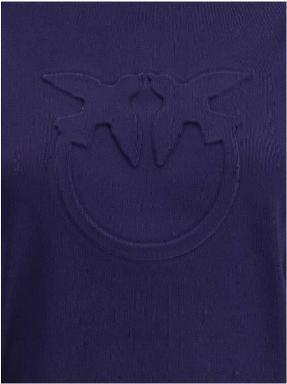 Pinko Sportieve Crew Neck Sweater met Ribgebreide Boorden