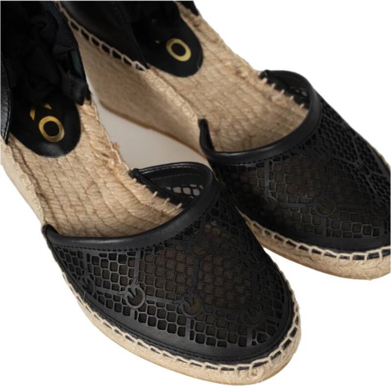 pinko Stijlvolle Espadrilles Patty Black Dames