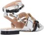 Pinko Zilveren Platte Schoenen met Lage Hak Gray Dames - Thumbnail 4