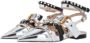 Pinko Zilveren Platte Schoenen met Lage Hak Gray Dames - Thumbnail 6