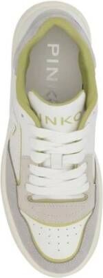pinko Stijlvolle Veterschoenen met Geperforeerde Neus White Dames