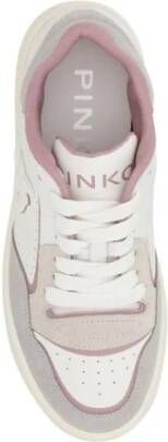 pinko Stijlvolle Veterschoenen met Geperforeerde Neus White Dames