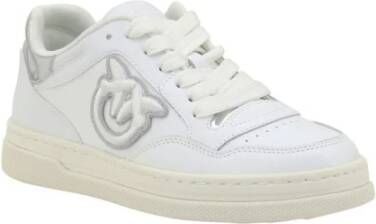 pinko Stijlvolle Veterschoenen met Paneeldesign White Dames