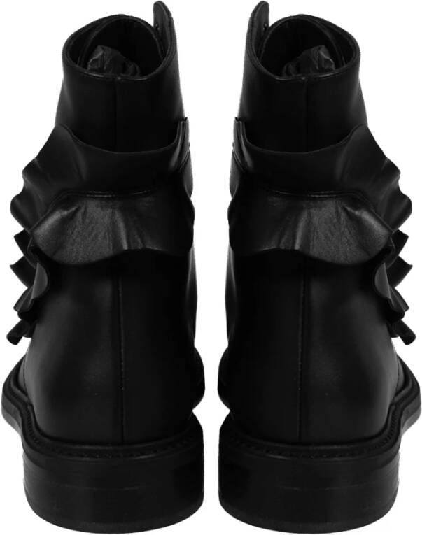pinko Stijlvolle Veterschoenen Platte Laarzen Black Dames