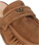 Pinko Suede Logo Mules Sandalen Brown Dames - Thumbnail 2