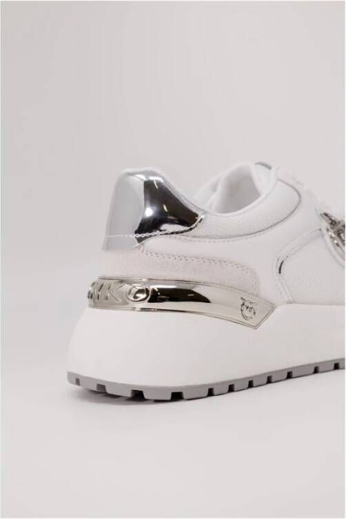 pinko Witte Leren Sneakers Lente Zomer Collectie White Dames