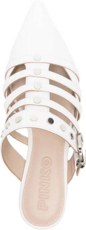 pinko Witte puntige neus platte schoenen White Dames
