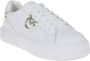Pinko Low-Top Sneakers Panelled White Calf Leather Sneakers With Love Bir in wit - Thumbnail 3