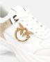 Pinko Leren Sneaker met Polyurethaan Ss0027P025Z1B White Dames - Thumbnail 15