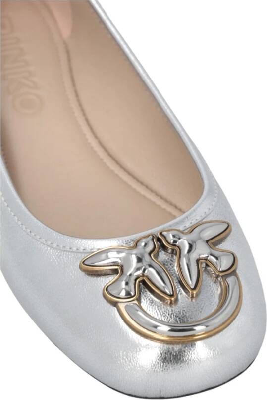 Pinko Zilveren Ballerina Platte Schoenen