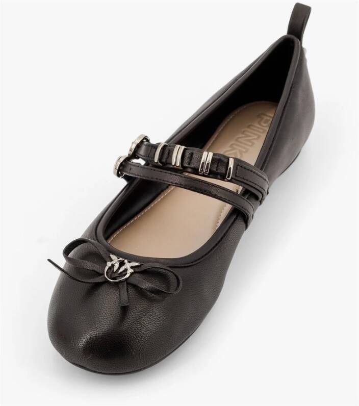 Pinko Zwarte ballerina`s met Love Birds detail