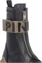 Pinko Zwarte leren enkellaarsjes met rits Black Dames - Thumbnail 11