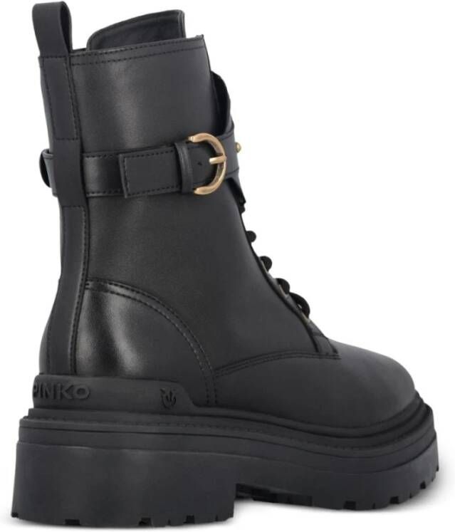 pinko Zwarte Enkellaarsjes Black Dames